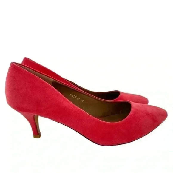 Riverberry womens Katy heels size 10 pink raspberry faux suede vegan pointy toes - Picture 12 of 12